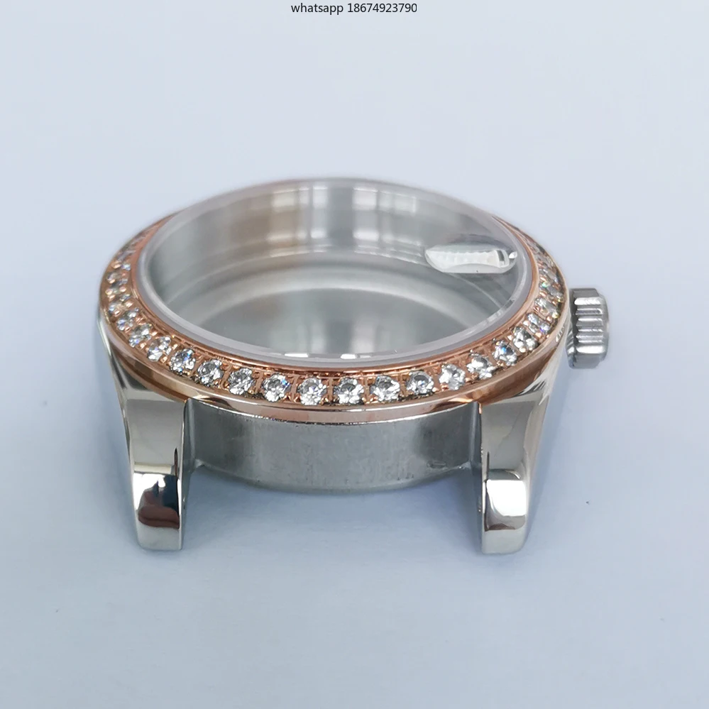 36Mm oyster permanent stainless steel transparent bottom sheet Sapphire glass can be installed NH35/36 movement