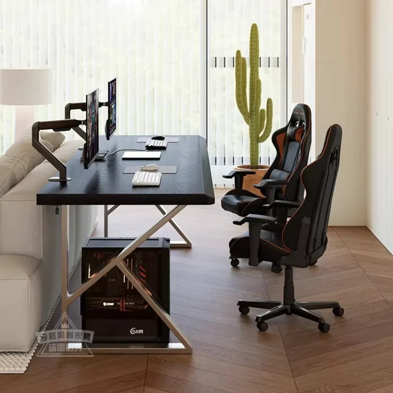 

Офисные столы и рабочие станции, компьютерный стол, длинный двойной стол для киберспорта, учебный стол, черный стол в стиле Баухаус для офисов и комнат