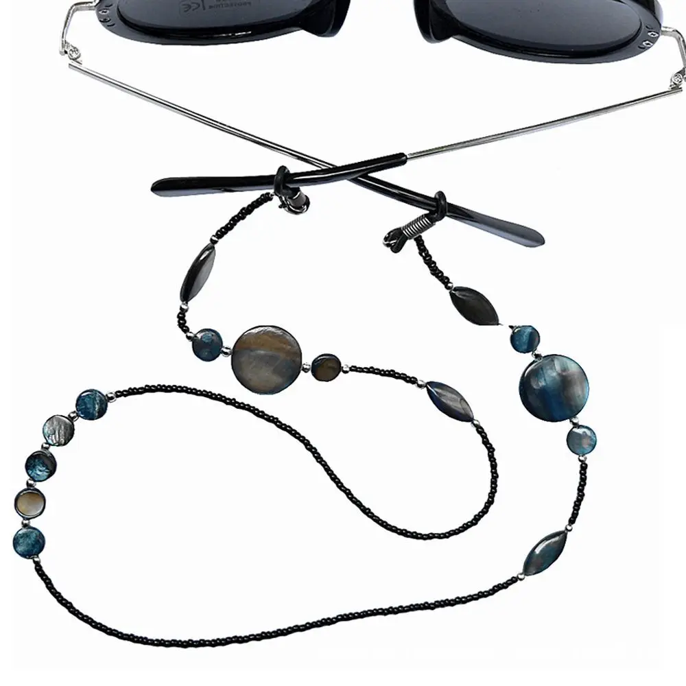 Fashion Cords Glass Beads Shell Beads Glasses Chain Sunglasses Chain Eyewear Retainer Beaded Eyeglass Lanyard