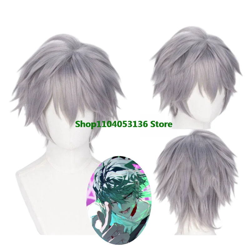 Till Anime Alien Stage Cosplay Prop New Wig Silver Grey Hair Men Stage Show Conmic-Con Christmas Holloween Customized