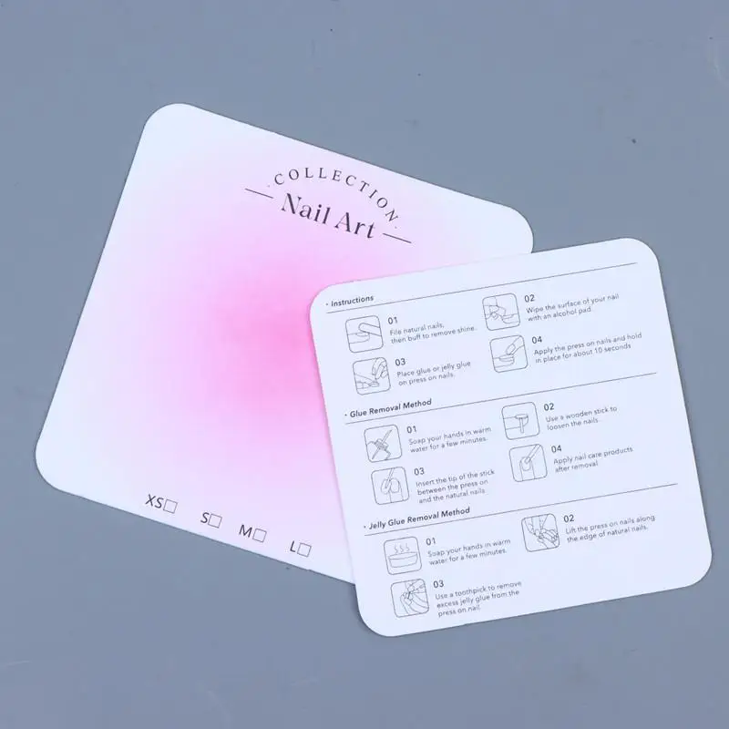 50pcs Nail Art Display Card Press-on Nails Packing Card Board DIY Manicure