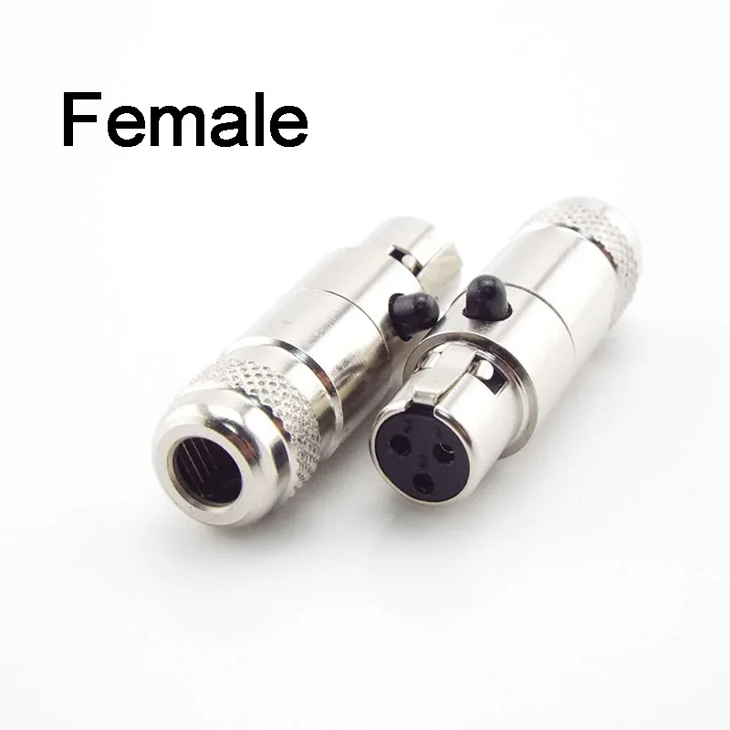 Mini XLR 3Pin Male Female Connector Panel Chassis Socket Screw Mount Small Plug XLR Microphone MIC Audio Adapter