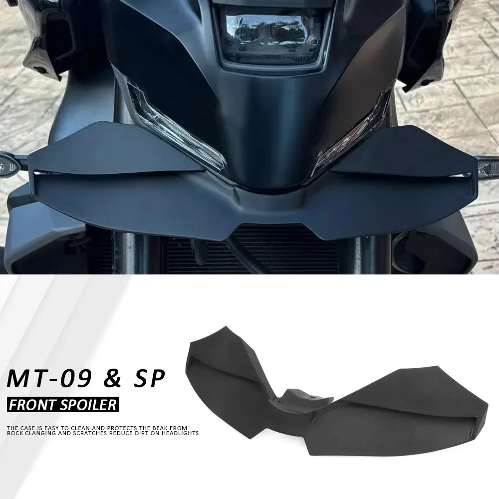 

For YAMAHA MT-09 SP MT09 MT 09 2024 2025 Black Downforce Naked Frontal Spoilers Winglet Aerodynamic Wing Front Spoiler Kit
