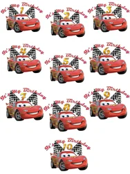 Disney cars “it's My birthday” printing for clothes DIY patches for children Ironing applications vinyl stickers