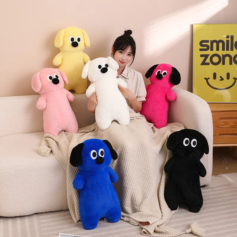 

Kawaii Big Nose Color Puppy Plush Toy Stuffed Fluffy Cuddly Cartoon Animal Dog Plushies Long Throw Pillow Doll for Girls Gifts