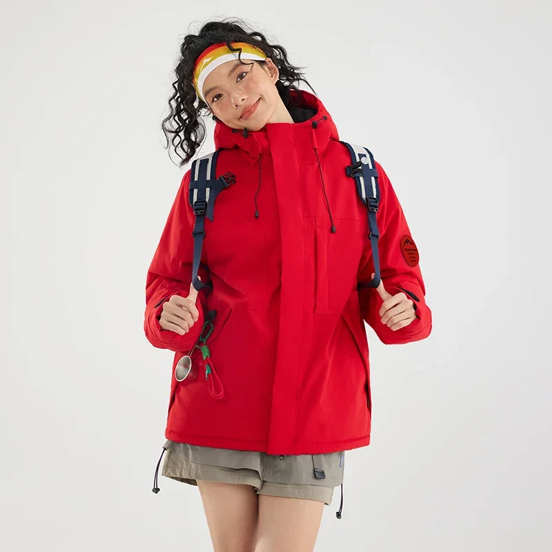 Couple Outdoor Hiking Windproof Breathable Cotton Thick Warm Cotton Clothing Winter Fashion Hooded Comfortable Cold Jacket
