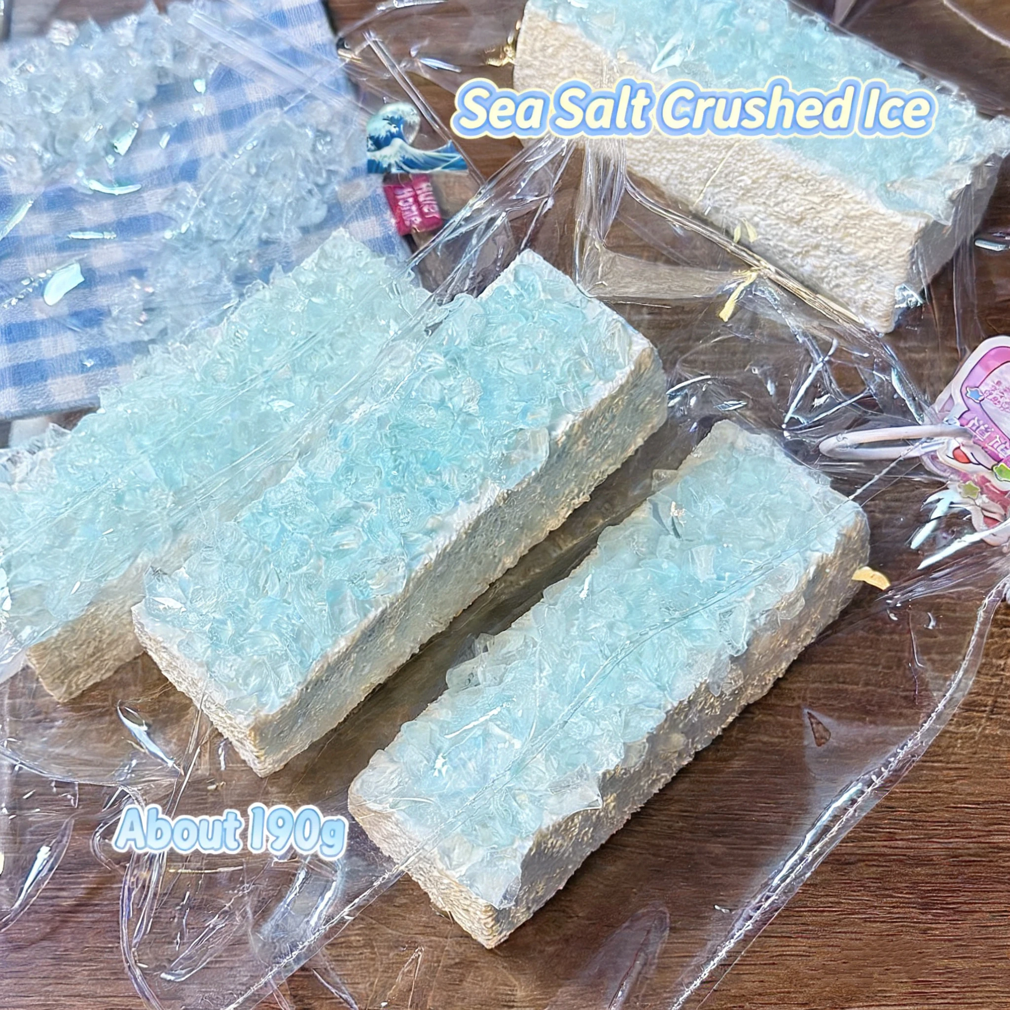

YOGURT PUREE texture! 1Pc Handmade Squishy - Sea Salt Crushed Ice Toast sticks shaped to relieve stress