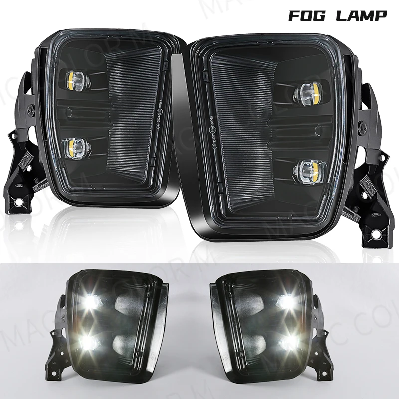 LED Mistlamp Dagrijverlichting Voor Dodge Ram 1500 2013 2014 2015 2016 2017 2018 DRL Richtingaanwijzer Wit Geel auto Accessoies