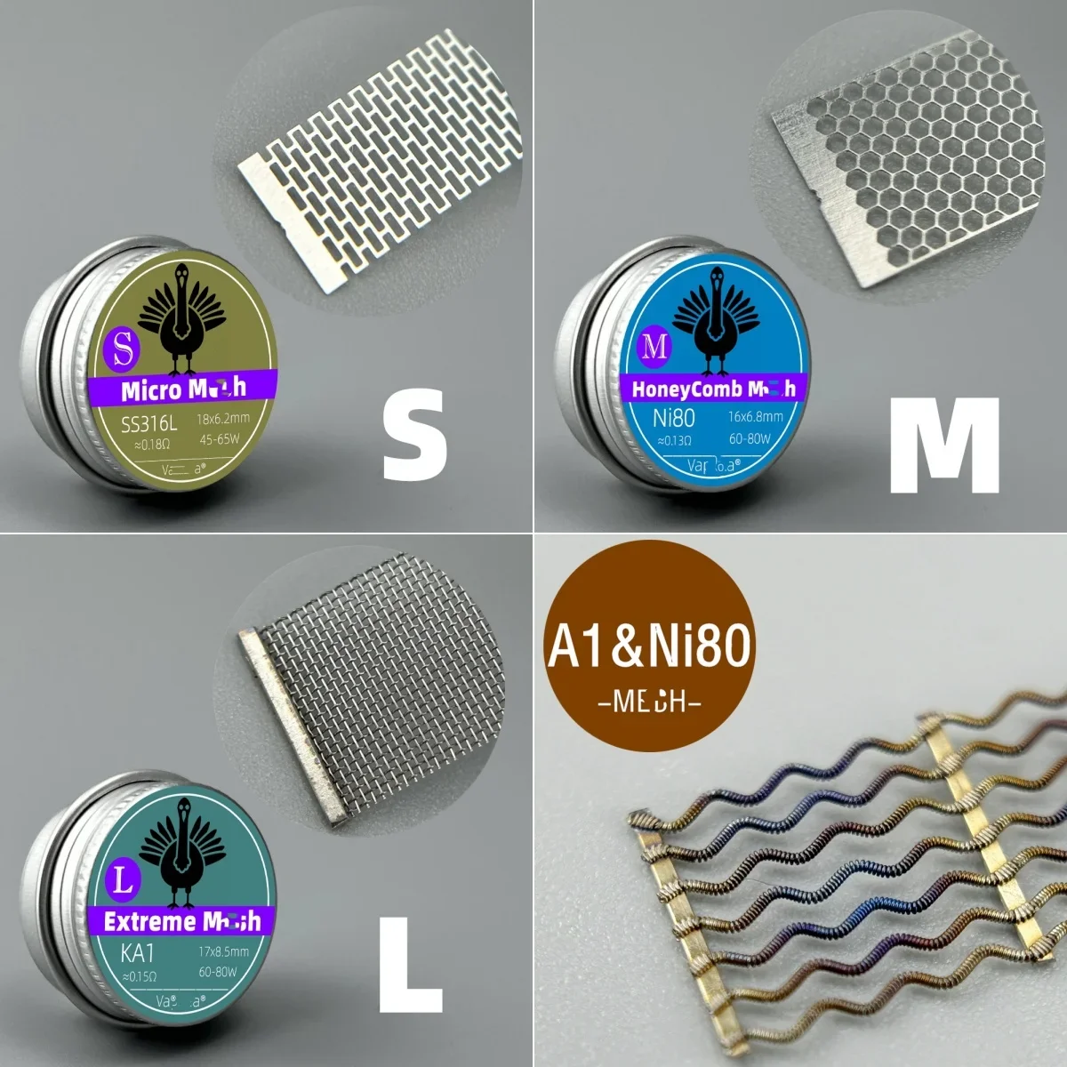 

S/M/L 3 Sizes 6.2/6.8/8/8.5mm Micro/Turbo/Clapton/Extreme Mesh A1/Ni80/SS316L NexMesh Repair Tool For KylinM/Profile/Z ZX Series