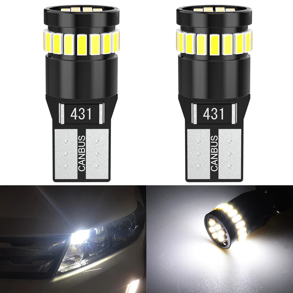 2x Canbus T10 W5W Led Bulbs Parking Clearance Lights High Power For Lada Vesta Niva Kalina Priora Granta Largus Vaz Samara 2110