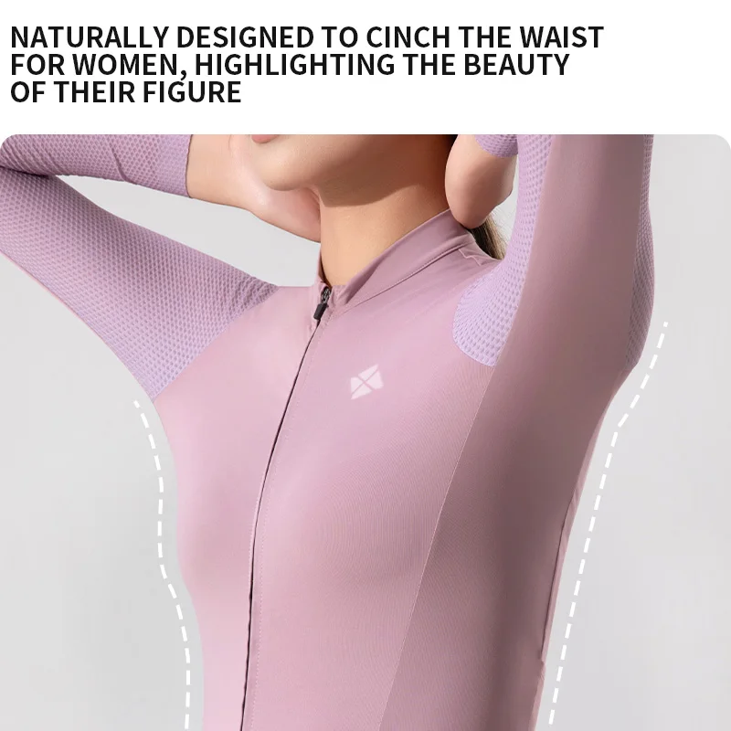 سترة TOSUOD النسائية لركوب الدراجات بأكمام طويلة من الجيرسيه MTB Road Bike حماية من الشمس ضيقة سريعة الجفاف ملابس رياضية قميص نحيف