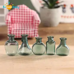 24 Styles 1/12 Lovely Miniature Dollhouse Glass Vase Mini Flower Vase for Doll House Furniture Decoration Accessories
