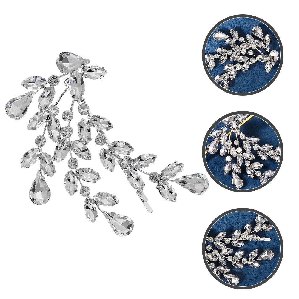 

Rhinestone Crystal Clips Side Clip For Women Girls Elegant Hair Accessories Ponytail Braiding Hair Tool Decorative Barrettes