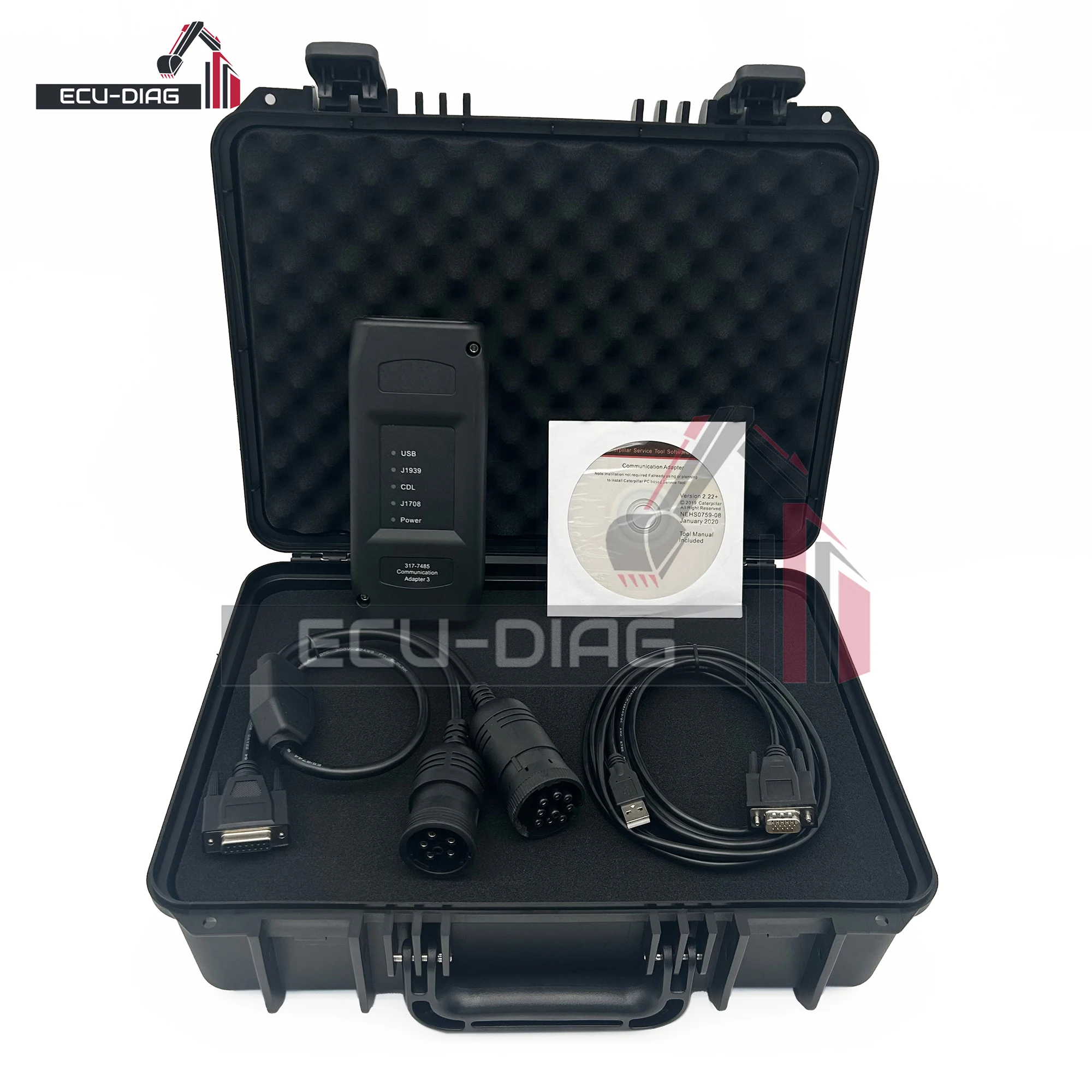 ET3 317-7485 for Caterpillar Communication Adapter 3 Diagnostic Tool for CAT Truck Excavator Engine With 2019C 6+9pin cable