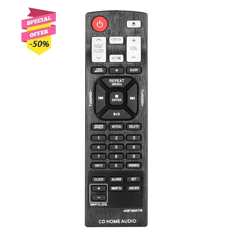 AKB73655739 Remote Control For CD Home Audio System CM4341 CM4441 CM4541 CM4550 CM8430 CM8440 CM9550 CM9730 CM9740 CM9940