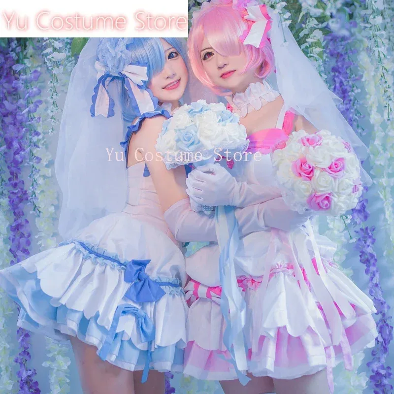 

Anime! Re:Life In A Different World From Zero Ram Rem Wedding Dress Uniform Cosplay For Women Hot Yu Costume5;c,8'z,6.k;