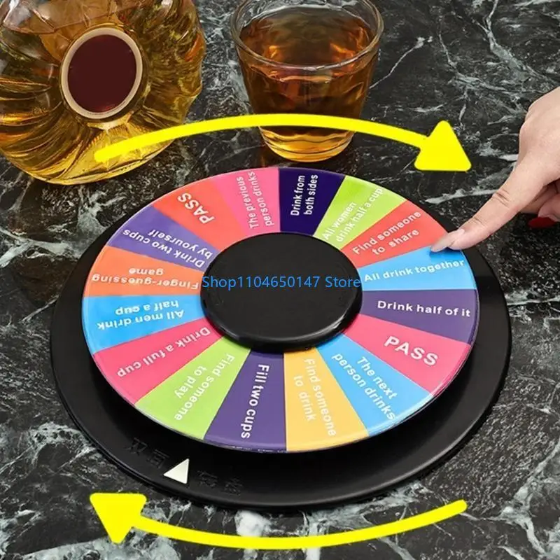 Transparents Acrylic Rotating Parties Wheel With Multilingual Table Prizes Wheel