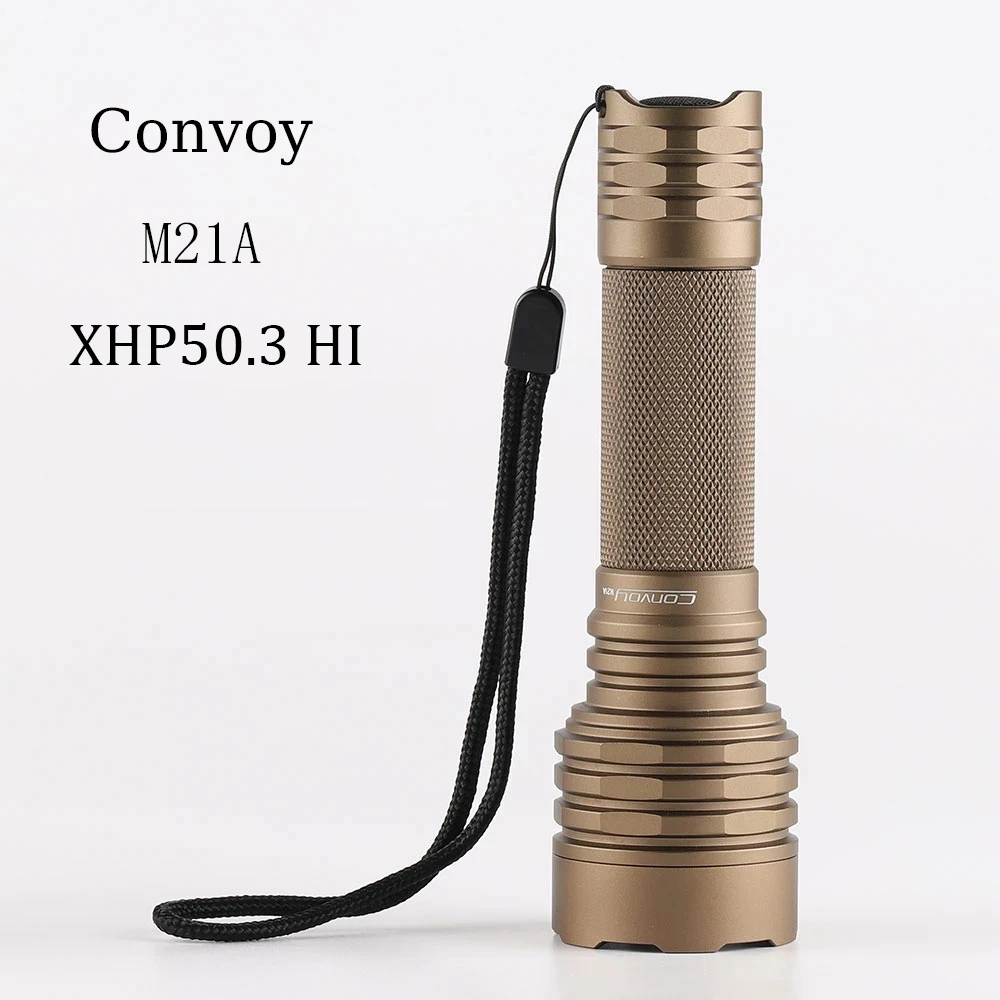 

Convoy M21A LED flashlight 6V XHP50.3 HI Torch 12 groups Self Defense Lanterna Flashlight for bike Camping Hiking