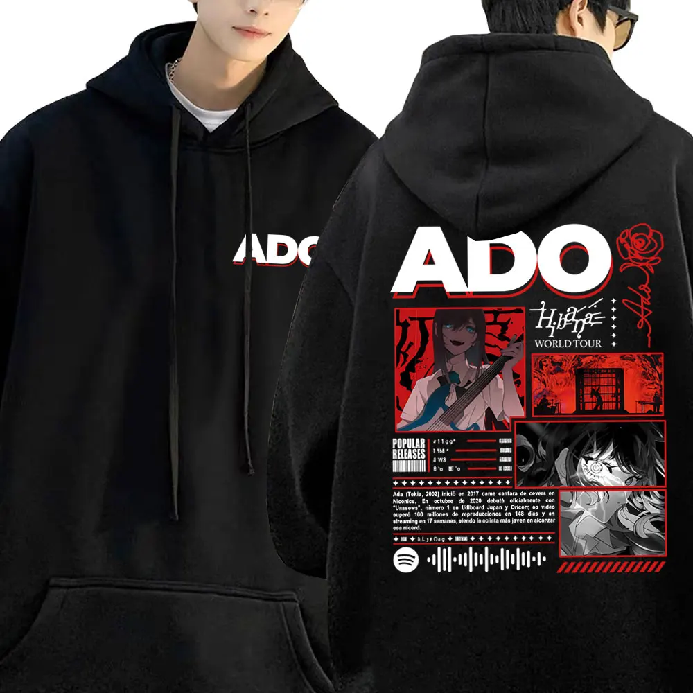 

Ado Hibana World Tour 2025 Hoodie Men Women Fashion Pop Music Tracksuit Unisex Y2k Japanese Style Streetwear Male Casual Hoodies