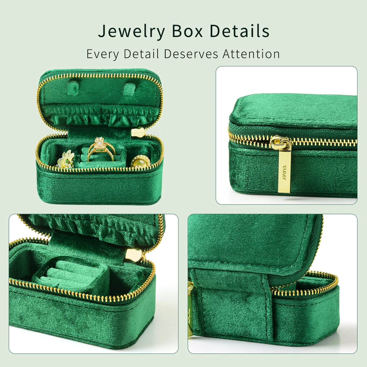 TAIMY صندوق مجوهرات مخملي صغير - مراجعة Travel Jewellery & Accessories Organiser وسعره