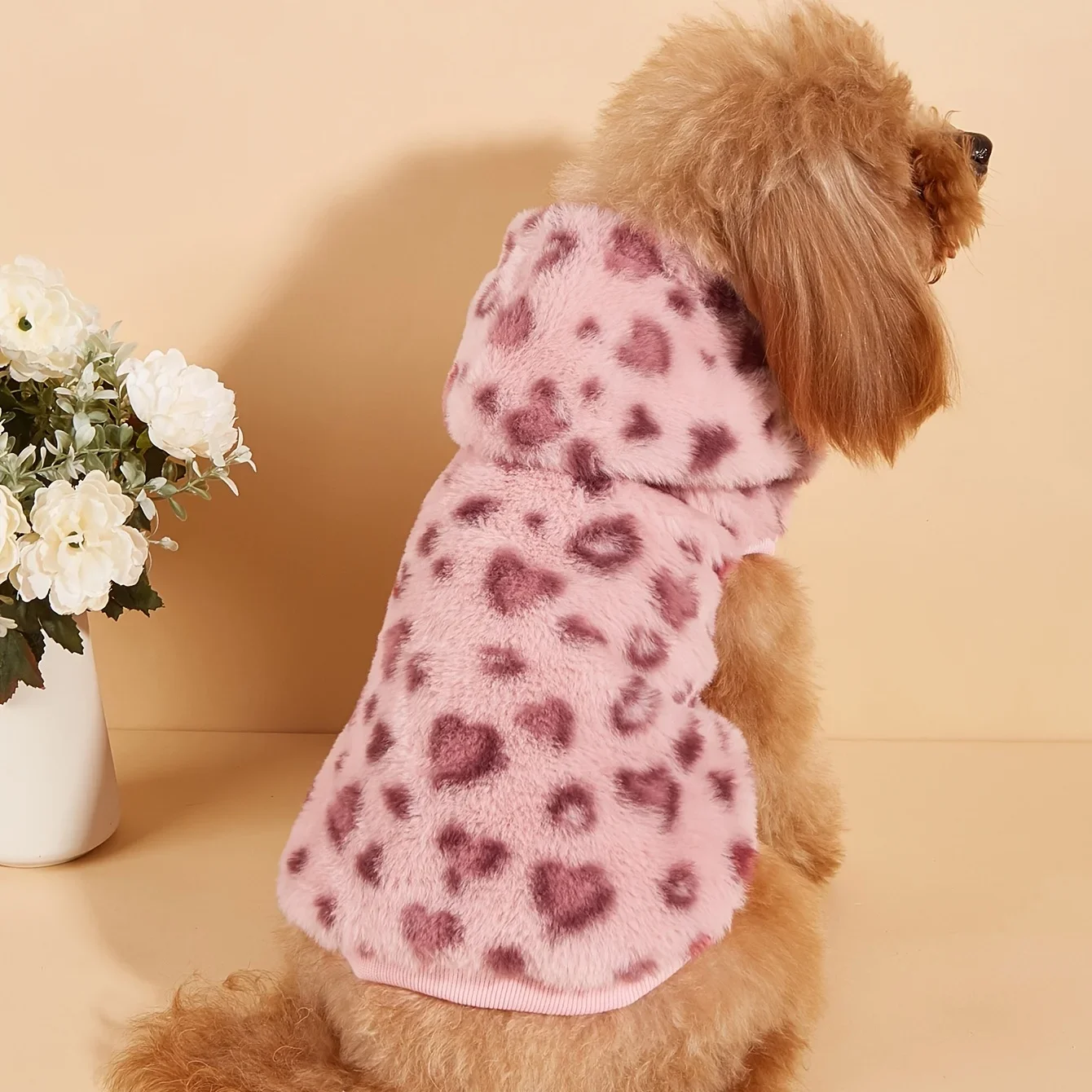 Pet Hoodie  Dog & Cat, Winter Dog Hoodie Cute Cat Sweater With Hat, Warm Pet Apparel Apparels Tiny dog clothes Bichon Dog onsie