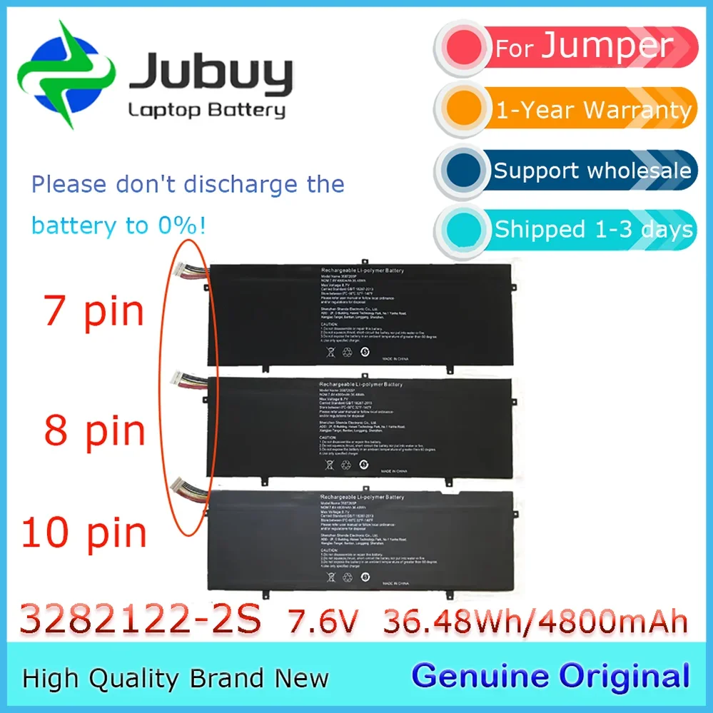 

Оригинальный аккумулятор для ноутбука 7,6 В, 36,48 Втч 3587265P для Jumper EZBook 3 Pro V3 V4 LB10 WTL-3687265 3282122-2S P313R