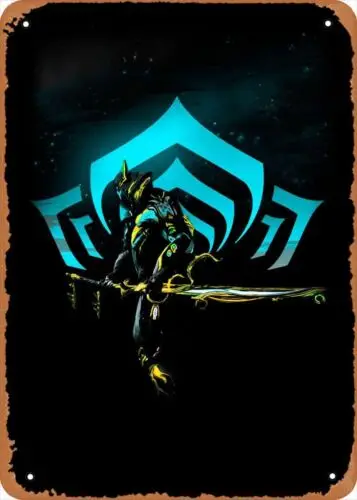 Anime Warframe figure poster metal tin sign Excalibur Dex Wall Art Decor