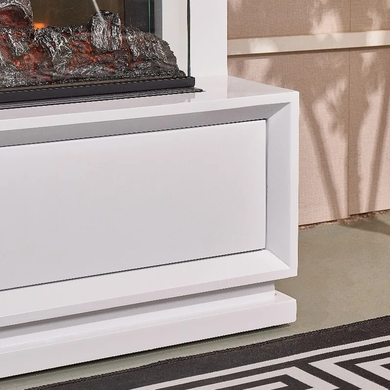 Modern French Country American Style Simulated Fire Decorative Wooden Panel Cabinet for Living Room Bedroom TV Stand