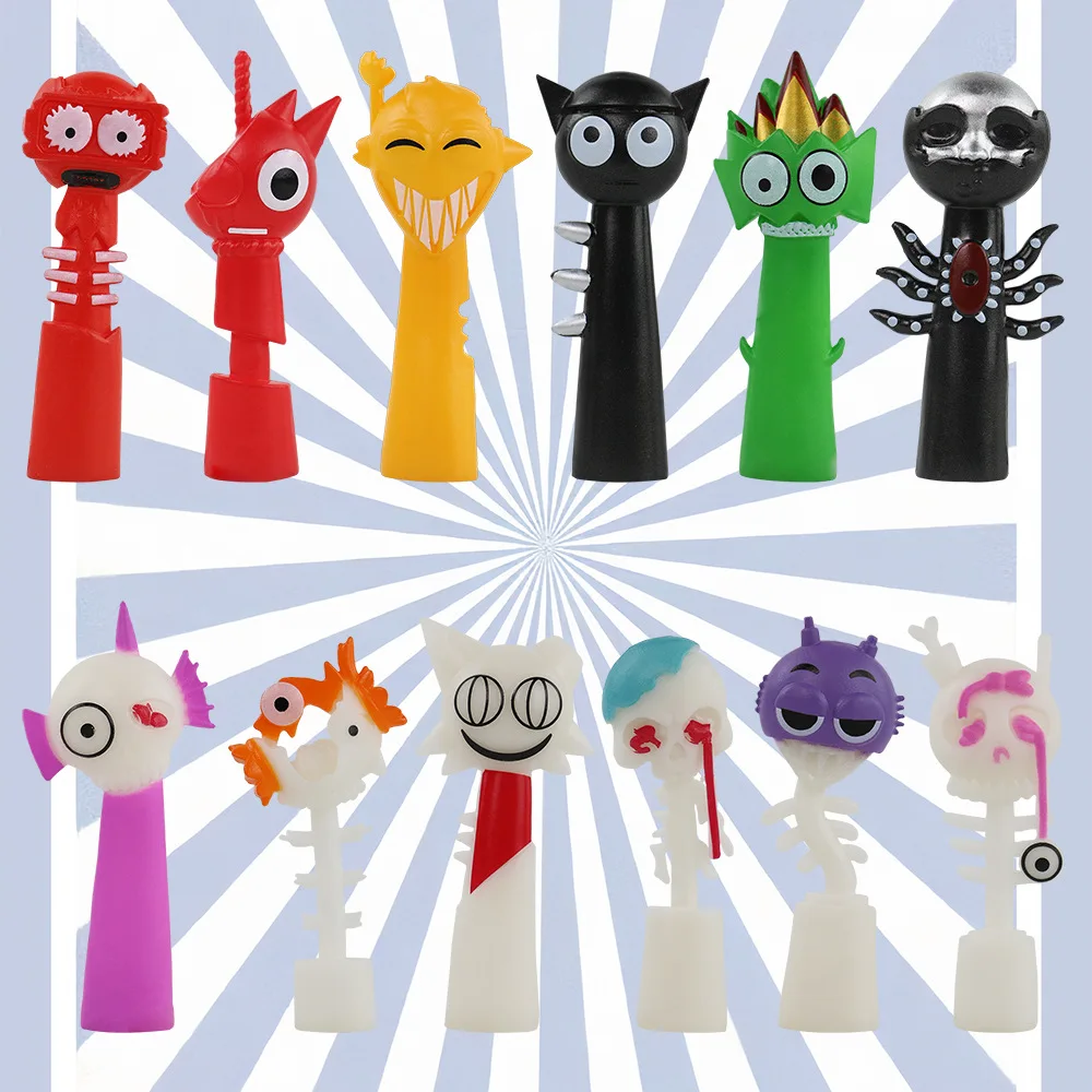 

New Arrival! 6.5 - 8cm Rhythm Box Action Figures, 12 - piece Set in Bagged Packaging. A Must - have for Game Fans!