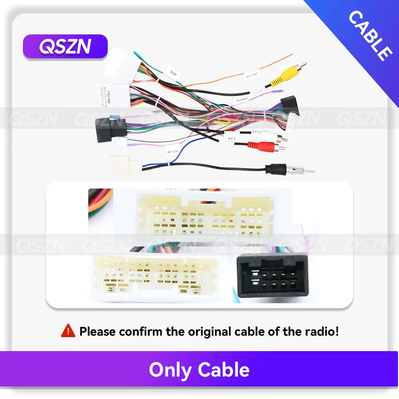 QSZN Car Radio 20PIN Canbus Box For TOYOTA 2018-2019 CAMRY Auto Navigation Wiring Harness Power Cable Decoder Adapter RP5-TY-101