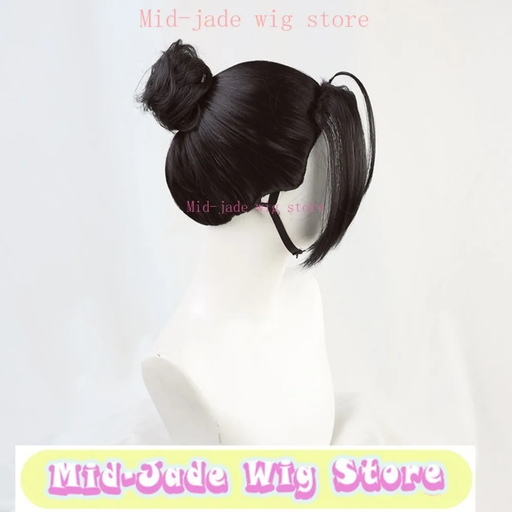 عقد الساحرة شيرلوك شعر مستعار تأثيري هالوين الدعامة الطرف الاصطناعية مقاومة للحرارة الشعر هالوين شعر مستعار منتصف اليشم متجر شعر مستعار