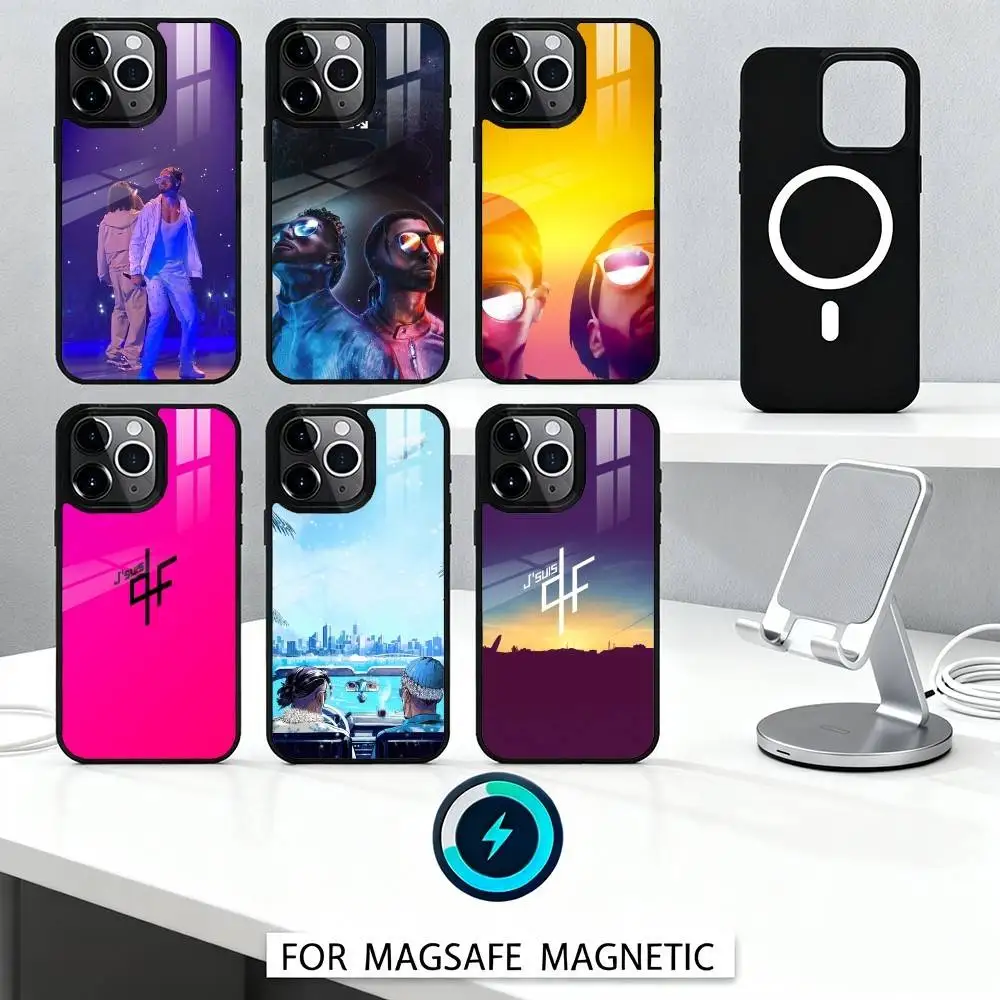 

R-Rapper P-PNL Q-QLF Cool Phone Case For iPhone17,16,15,14,13,12,Pro,Max,Magnetic For Magsafe Wireless Charging