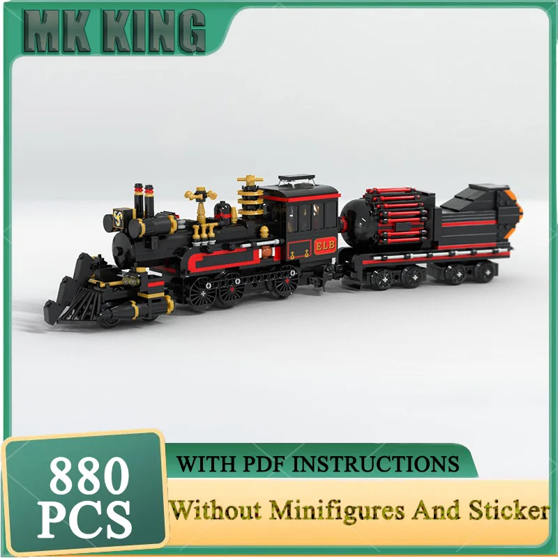 

Railway Train Model Moc Building Blocks Time locomotive Modular Building Model Technology Bricks DIY Construstion Assembly Toy