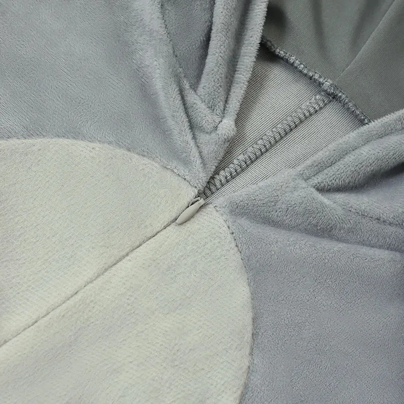 Gray Big Ear Mouse Costume for Children Kids Unisex Boys Girls Full Set Hoodie Jumpsuit With Gloves Shoes Umorden