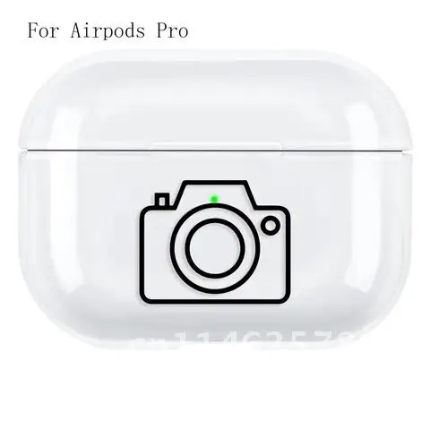 Airpods Pro Case Transparent Cover With Airplane Earth Camera Pattern Wireless Earphones Protective Case For Airpods 3