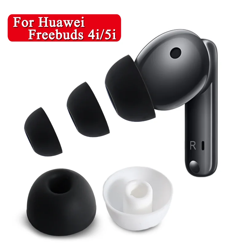 Silicone Ear Tips for Huawei Freebuds 4i/5i Replacement Eartips Ear Cap for Huawei Earbuds Headphone Earplugs Protectiver Cover