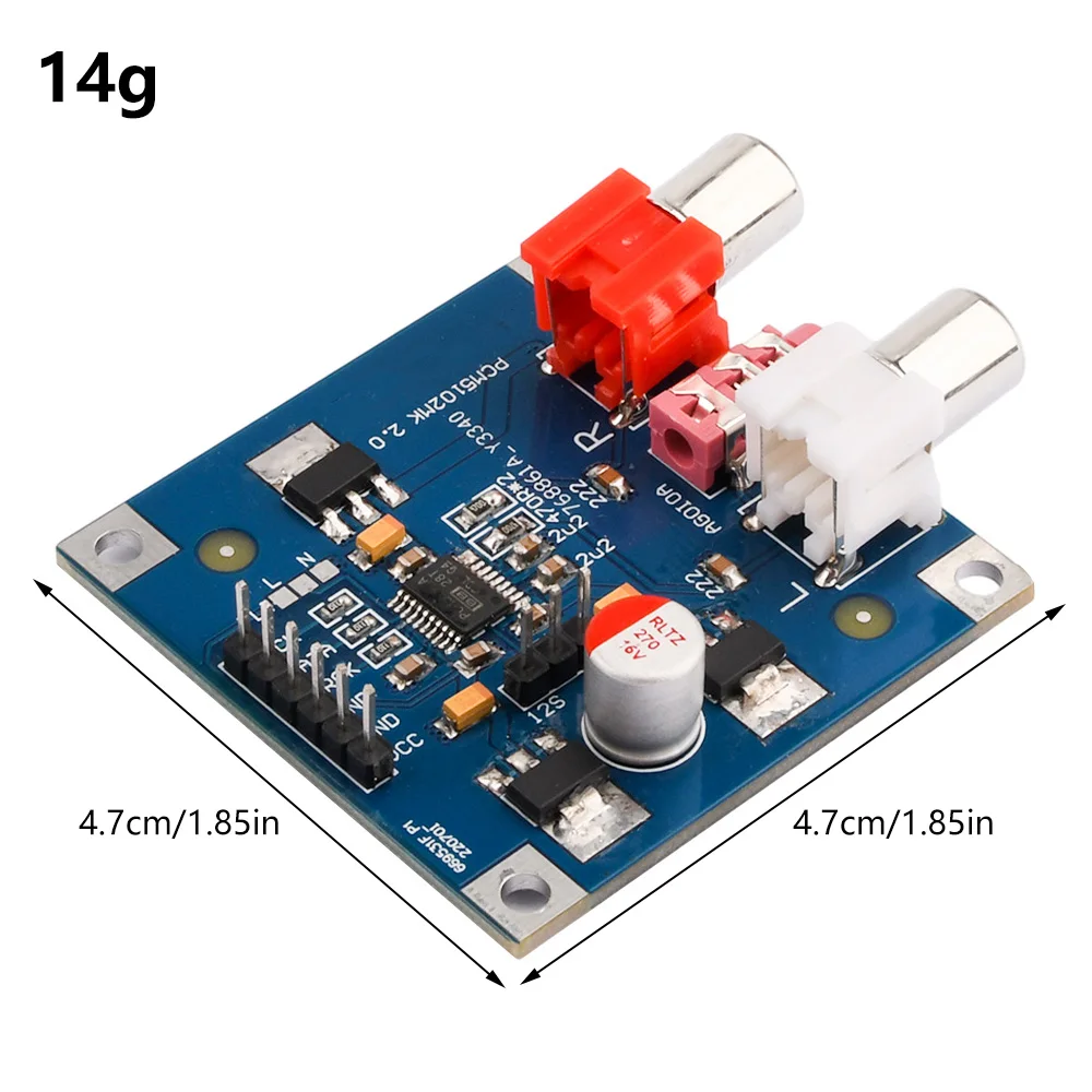 เครื่องถอดรหัส PCM5102/PCM5102A DAC เครื่องเล่น I2S ประกอบบอร์ด32Bit 384K เกิน ES9023โมดูลบอร์ดเครื่องถอดรหัสสำหรับราสเบอร์รี่ Pi