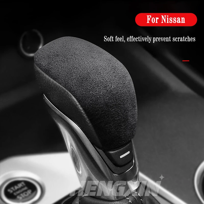 Car Gear Shifter Cover Protector Trims Stickers For Nissan Teana J31 J32 J33 J34 1 2 3 leather Interior Auto Accessories