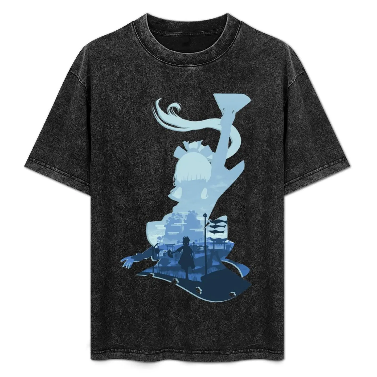 

Kamisato Ayaka Vision - Sapphire T-Shirt UV Protection Outdoor Tee Shirt