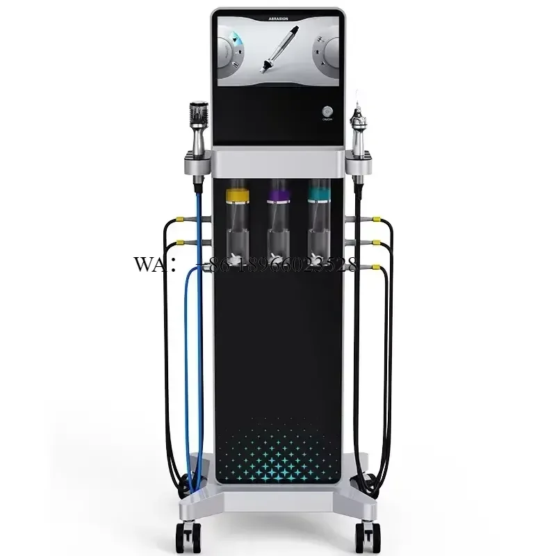 WMWMNU Latest Multi-Function Hydrodermabrasion Device with Oxygen Jet US Plug for Deep Pore Cleaning and Facial