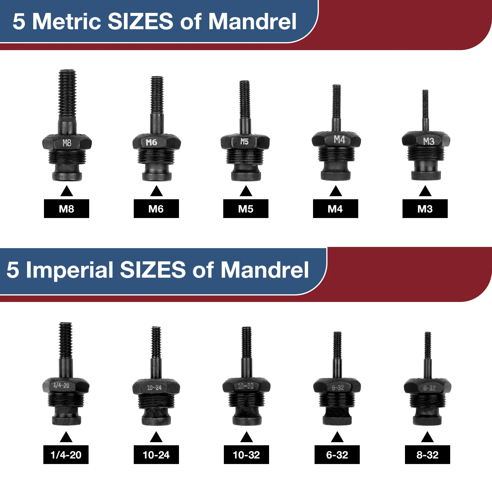 M3-M8 Rivet Nut Gun, Removable Electric Rivet Nut Adapter, Household Manual Riveting Tool, Thread Insertion Gun Set With Wrench