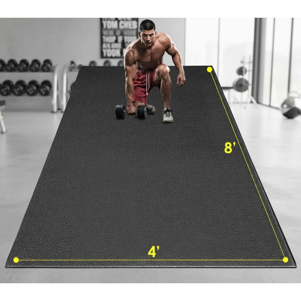 

Extra Large Non-Slip Exercise Mat 8x6/8x4/6x4 High-Density Home Gym Flooring for Cardio MMA HIIT Workouts