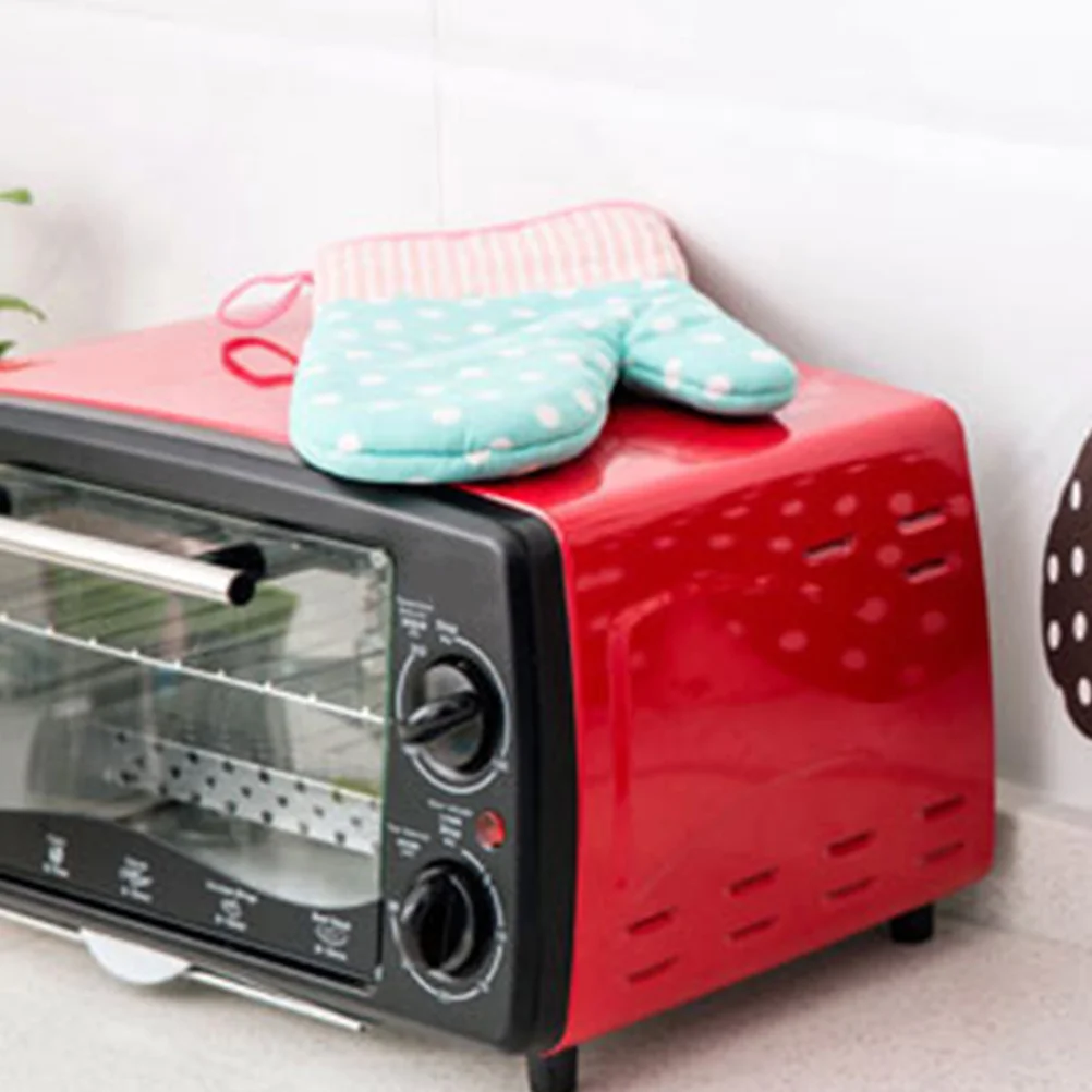 

1Pair Heat Resistant Oven Mitts Premium Polyester Cotton Baking Gloves for Kitchen Cooking Grilling Microwave Use Protective