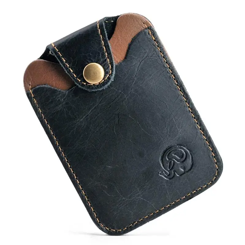 Sophisticated Leather Slim Card Holder with RFID Blocking Technology and Large Capacity for Cards Ideal for Daily and Travel Use