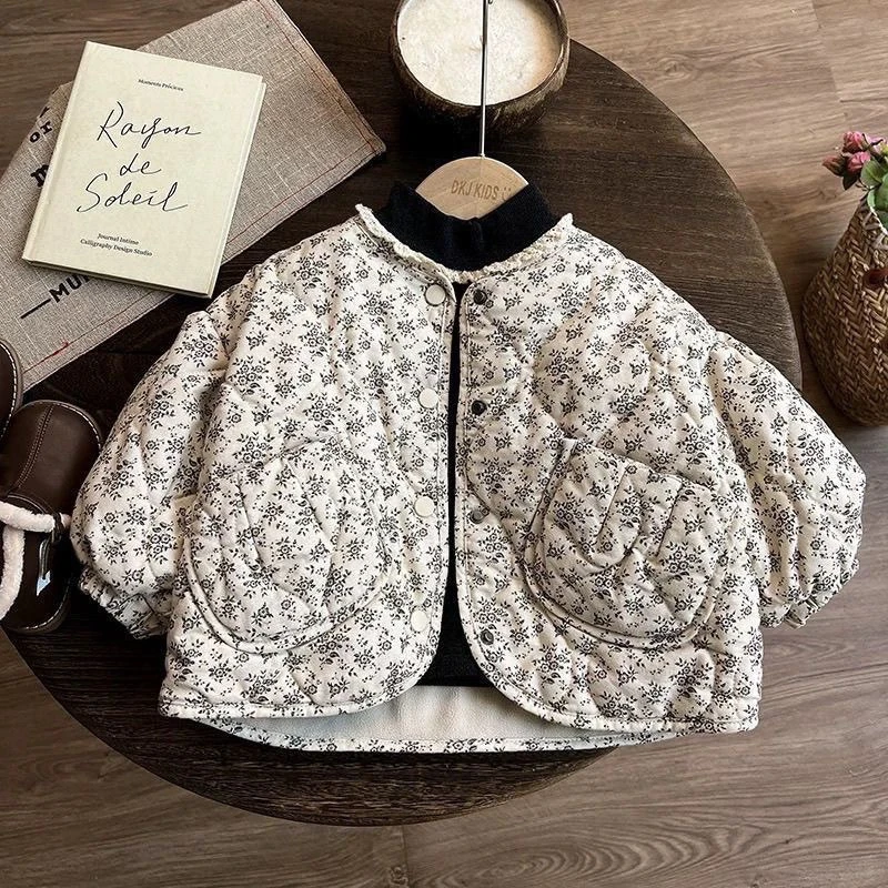 Girls Fleece Jacket Fall Winter Kids Winter Clothes Baby Girl Padded Coat Quilted Early Winter Padded Jacket