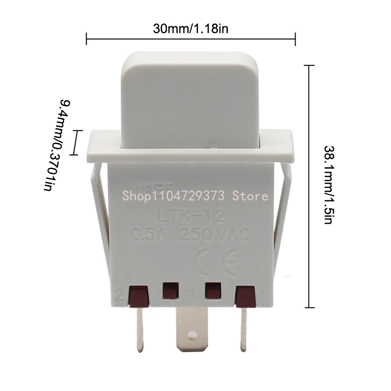 1 unidad para Bosch Siemens 00607217 refrigerador congelador combinación interruptor de luz interruptor de botón
