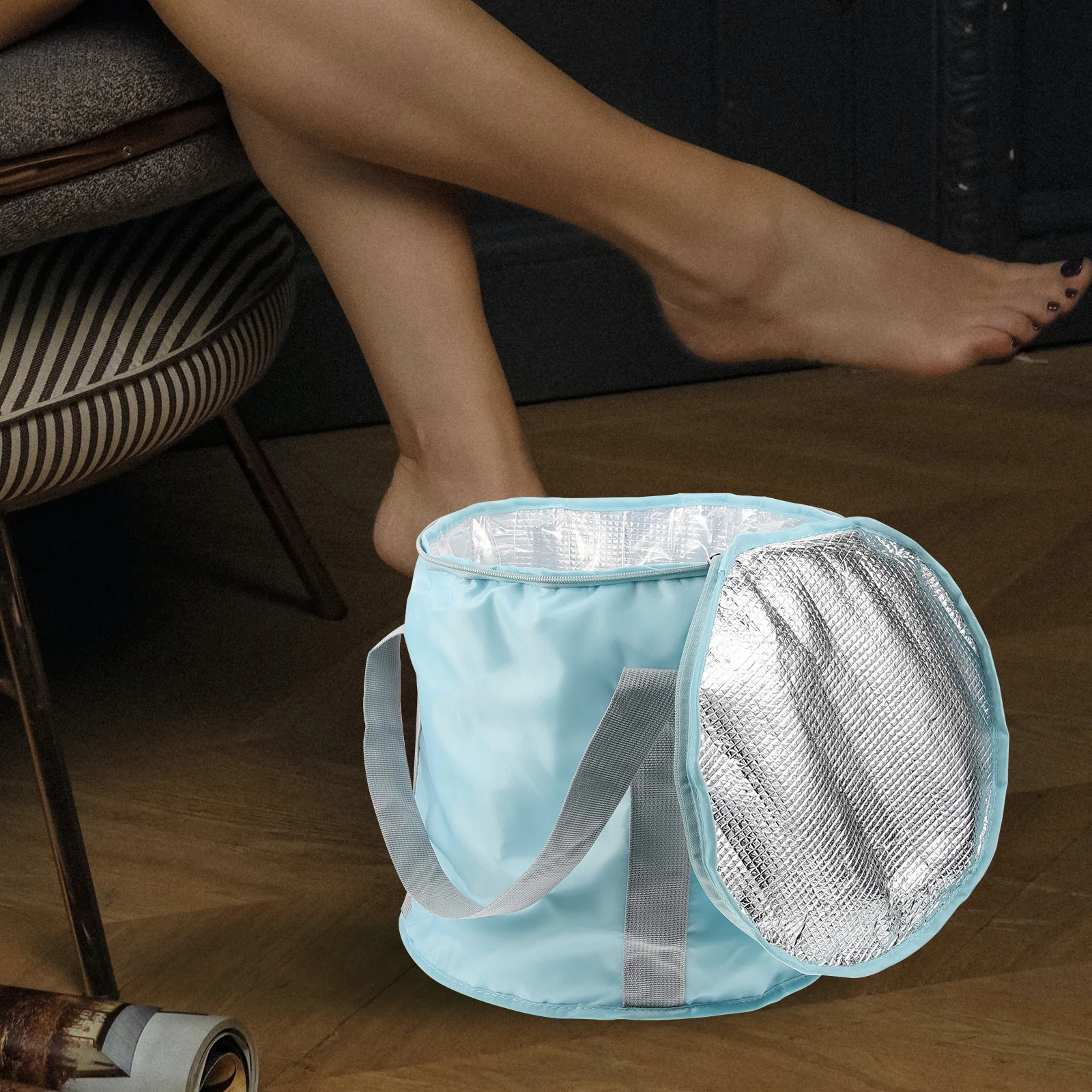 Bath Bag Insulation Soaking Tub Portable Spa Tub Foot Care Tool Foot Basin for Home Travel Camping Outdoor