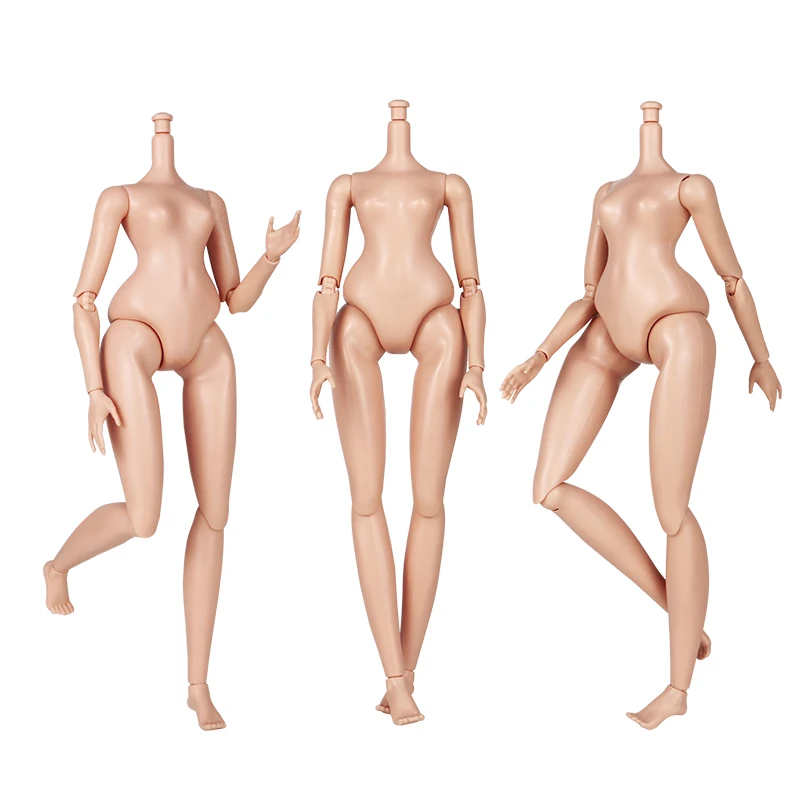 1/6 Doll Body 24cm Without Head Dolls Accessories White/ Normal/ Brown Skin Doll Nude Body 12 Joints Doll Body for Girls Toys