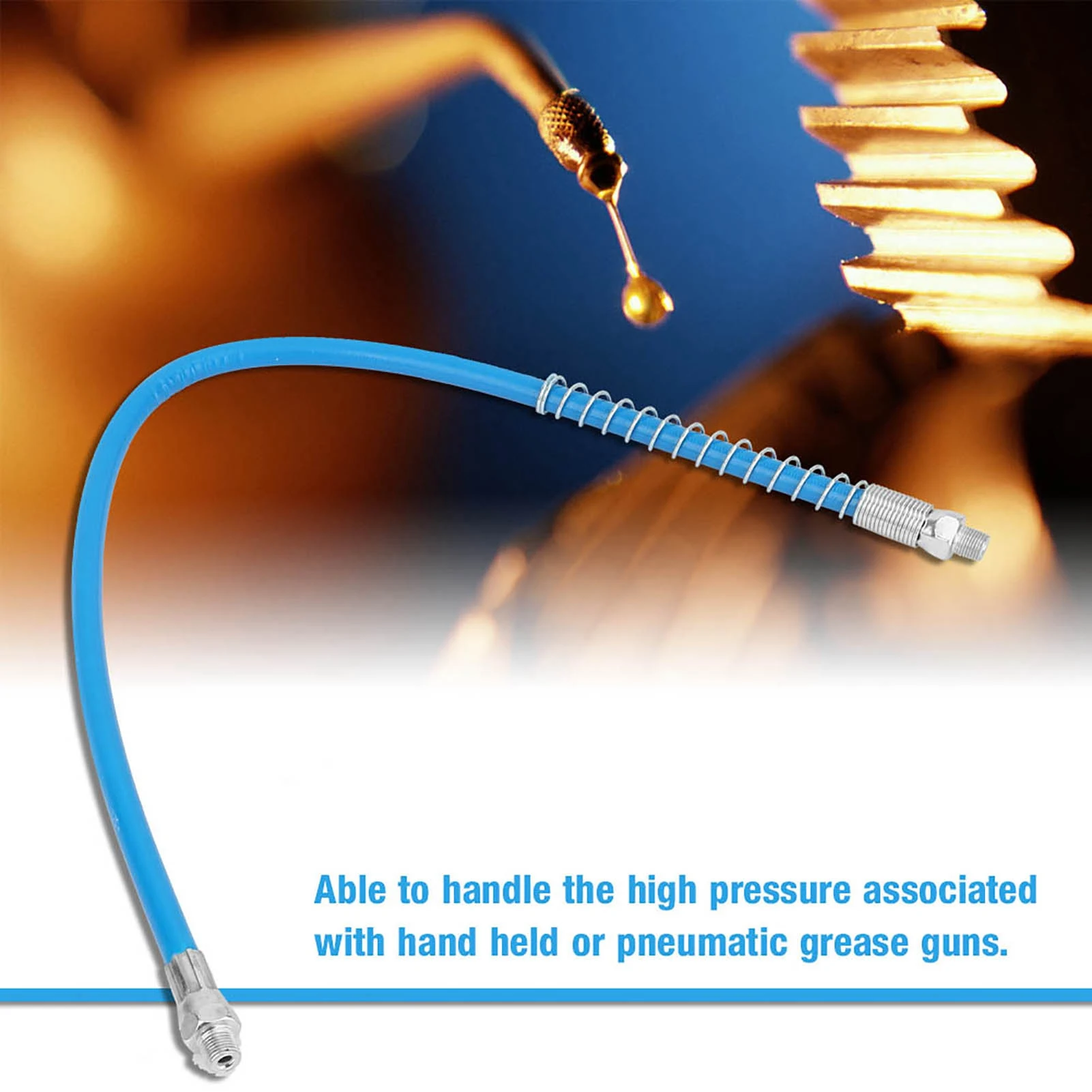 

Flexible Gun Hose,Grease Gun Hose Coupler 1Pcs Flexible Grease Gun Whip Hose Coupler Explosionproof