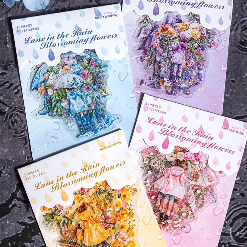 

Mr Paper 60 шт. Rainy Lane Blossom Series зонтик тема ландшафтный дизайн наклейки материал справочника DIY стеклянная бутылка чашка для воды молочная продукция